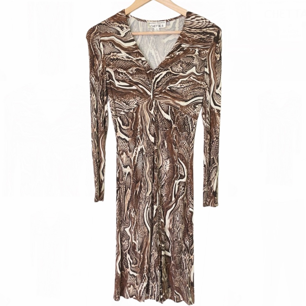 Vintage Chetta B Sherrie Bloom Peter Noviello Twist Front Dress